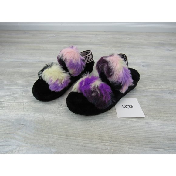 UGG  WOMEN’S OH YEAH SLIDE SLIPPER MAGNOLIA TIE DYE  S/N 1119821 - Picture 3 of 7